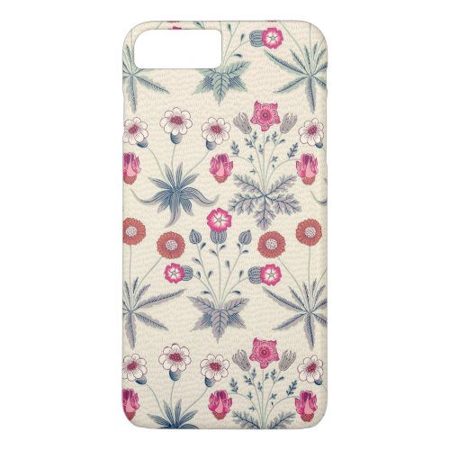 William Morris Daisy Floral Pattern Red Orange iPhone 8 Plus7 Plus Case