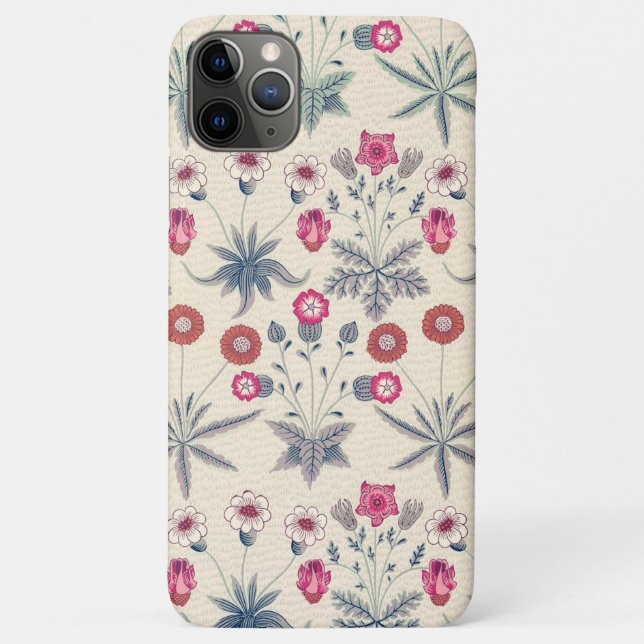 William Morris Daisy Floral Pattern Red Orange Case-Mate iPhone Case (Back)