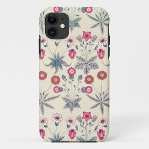 William Morris Daisy Floral Pattern Red Orange iPhone 11 Case