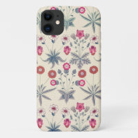 William Morris Daisy Floral Pattern Red Orange