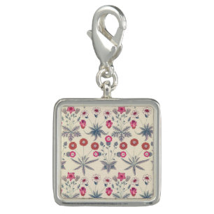 William Morris Daisy Floral Pattern Red Orange Charm
