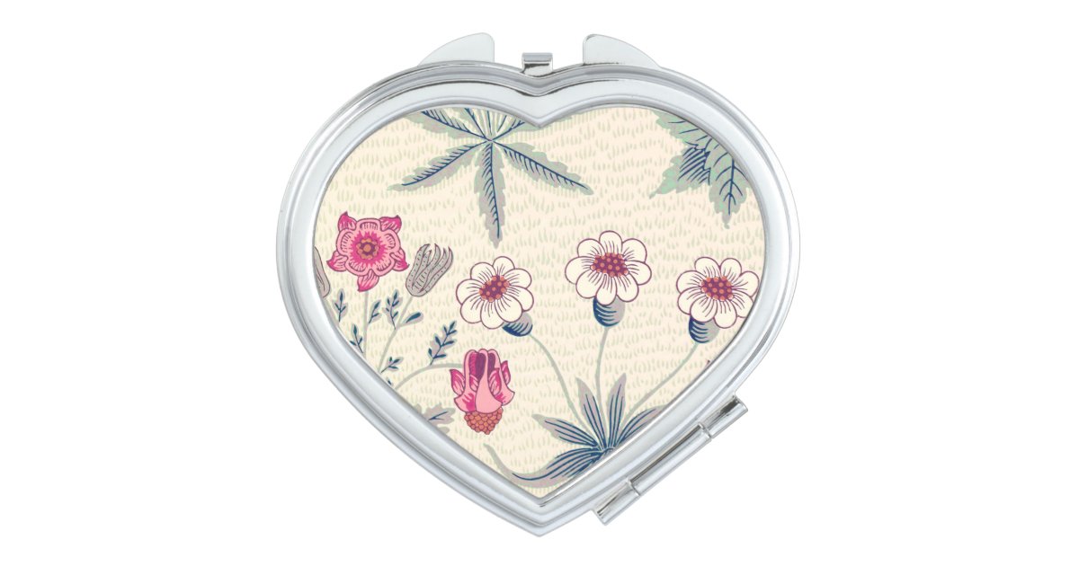 William Morris Daisy Floral Pattern Red Orange Compact ...