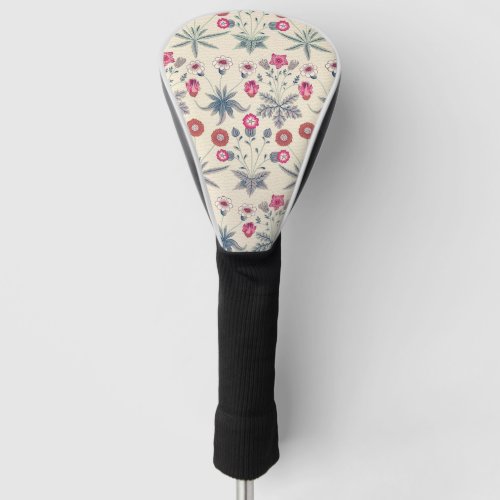 William Morris Daisy Floral Pattern Red Orange Golf Head Cover