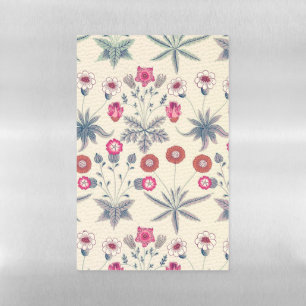 William Morris Daisy Floral Pattern Red Orange Magnetic Dry Erase Sheet