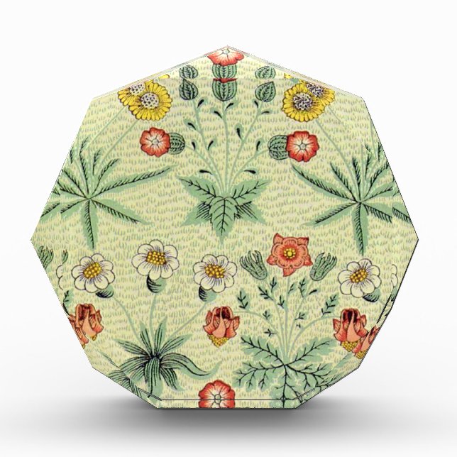 William Morris Daisy Floral Wallpaper Pattern Acrylic Award (Front)