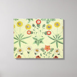 William Morris Daisy Floral Wallpaper Pattern Canvas Print