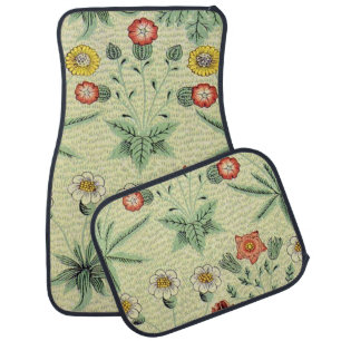 William Morris Daisy Floral Wallpaper Pattern Car Mat