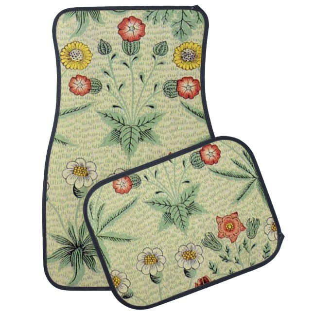 William Morris Daisy Floral Wallpaper Pattern Car Mat (Set)