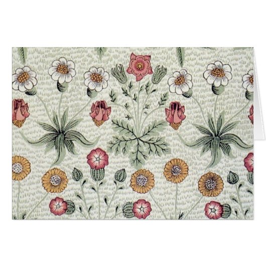 William Morris Daisy Floral Wallpaper Pattern Cards (Front Horizontal)