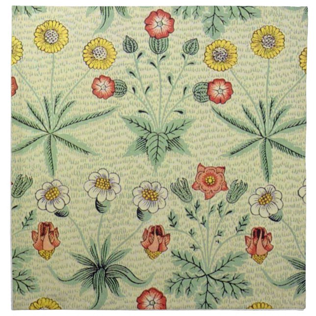 William Morris Daisy Floral Wallpaper Pattern Cloth Napkin (Front)