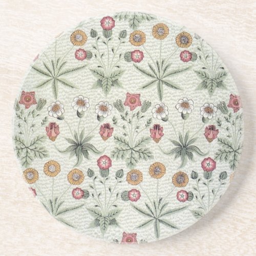 William Morris Daisy Floral Wallpaper Pattern Coaster