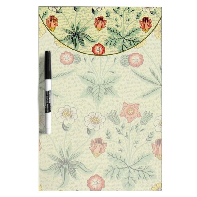 William Morris Daisy Floral Wallpaper Pattern Dry Erase Board (Front)