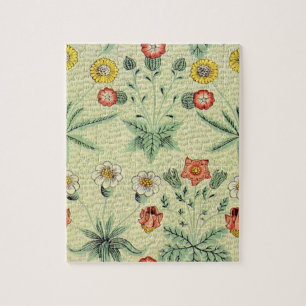 William Morris Daisy Floral Wallpaper Pattern Jigsaw Puzzle