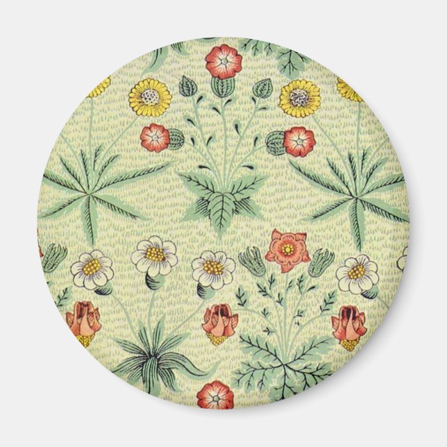 William Morris Daisy Floral Wallpaper Pattern Magnet (Front)