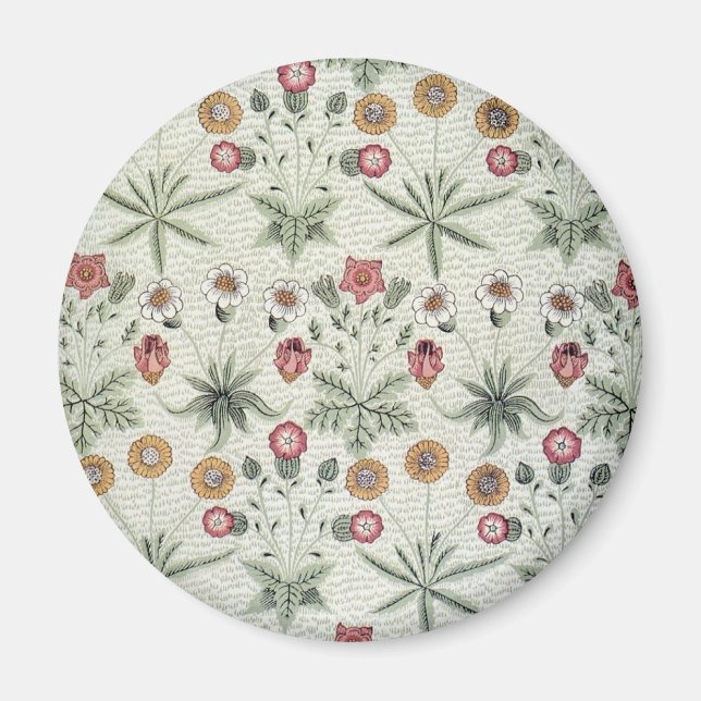 William Morris Daisy Floral Wallpaper Pattern Magnet (Front)