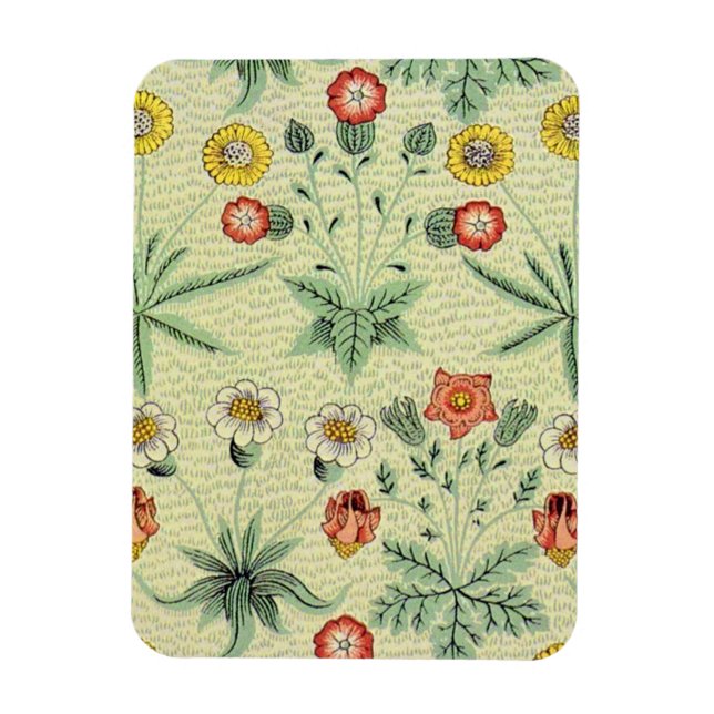 William Morris Daisy Floral Wallpaper Pattern Magnet (Vertical)