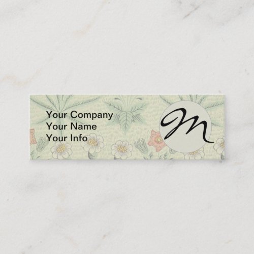 William Morris Daisy Floral Wallpaper Pattern Mini Business Card