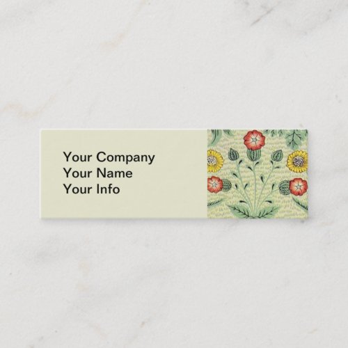 William Morris Daisy Floral Wallpaper Pattern Mini Business Card