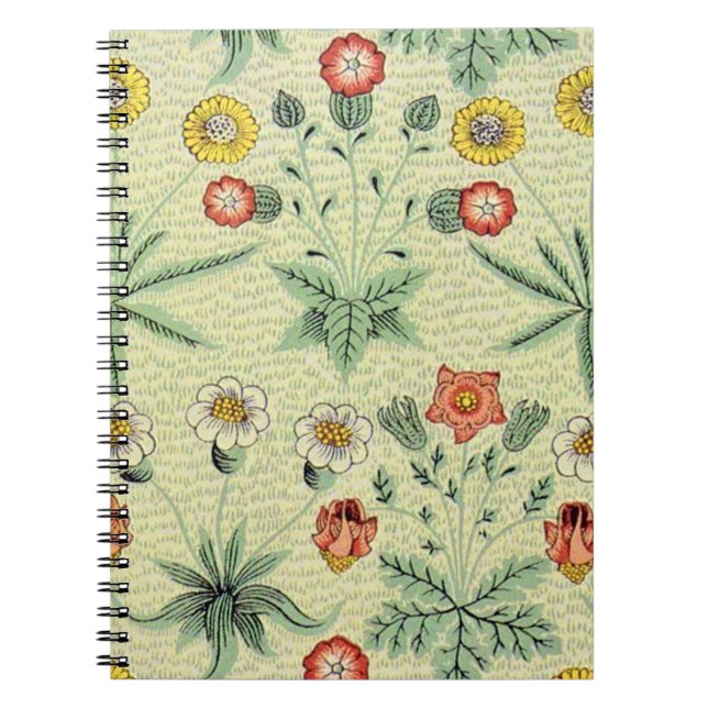 William Morris Daisy Floral Wallpaper Pattern Notebook (Front)