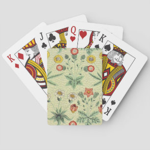 William Morris Daisy Floral Wallpaper Pattern Poker Cards