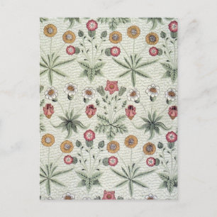 William Morris Daisy Floral Wallpaper Pattern Postcard