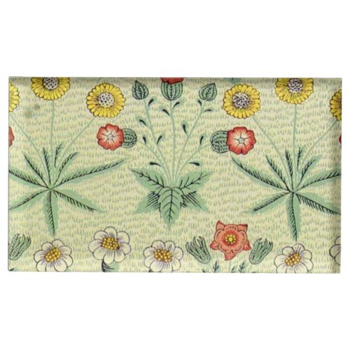 William Morris Daisy Floral Wallpaper Pattern Table Card Holder