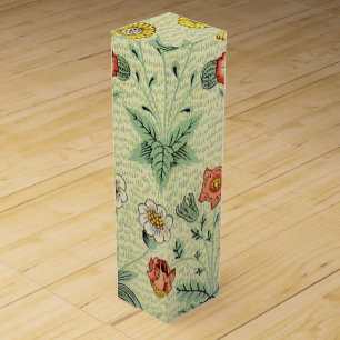 William Morris Daisy Floral Wallpaper Pattern Wine Box