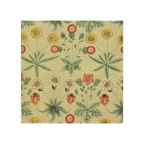 William Morris Daisy Floral Wallpaper Pattern Wood Wall Art