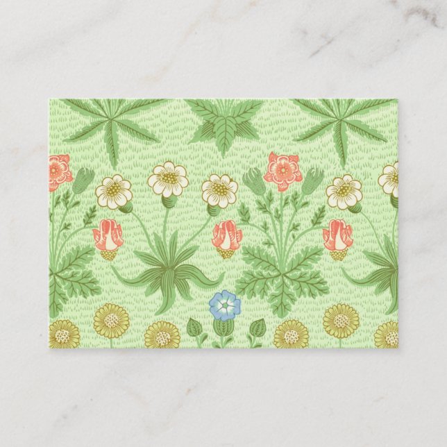 William Morris Daisy Pattern Business Card (Front)