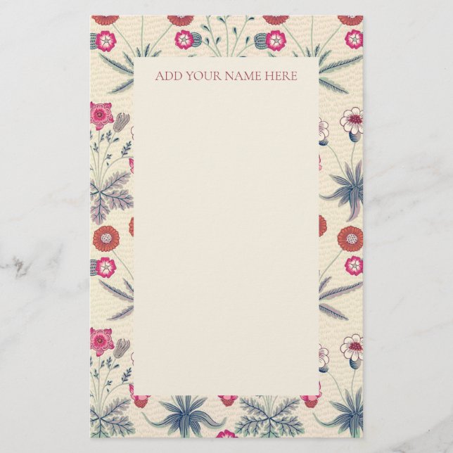 WILLIAM MORRIS "DAISY" PATTERN STATIONERY (Front)