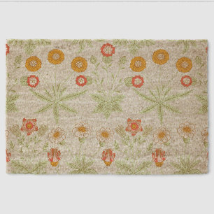 William Morris Daisy Vintage Botanical Pattern Fiber Doormat