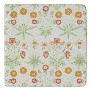 William Morris Daisy Vintage Botanical Pattern Trivet