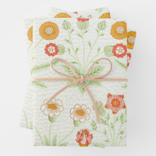 William Morris Daisy Vintage Botanical Pattern Wrapping Paper Sheets
