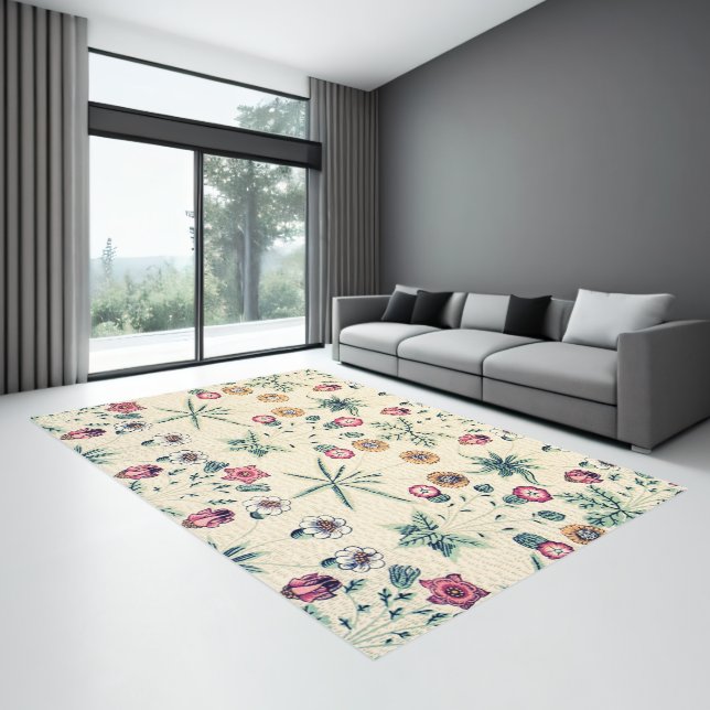 William Morris Daisy Wallpaper Large Area Rug (Insitu (Indoor 3))
