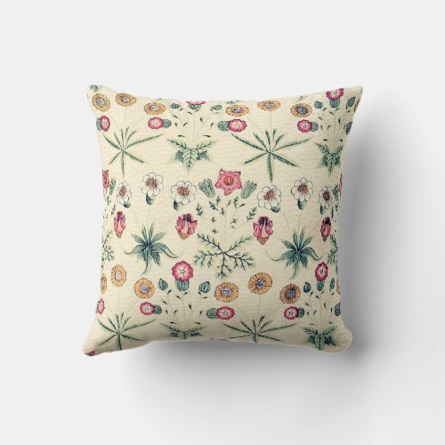 William Morris Daisy Wallpaper Throw Pillow