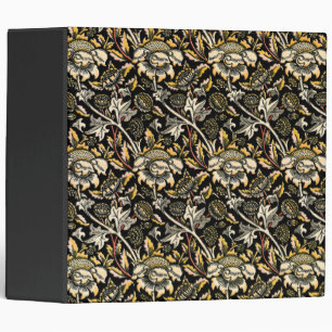 William Morris dark floral arabesque 3 Ring Binder