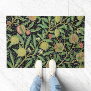 William Morris Dark Pomegranate Fruit Pattern Doormat