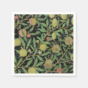 William Morris Dark Pomegranate Fruit Pattern Napkins