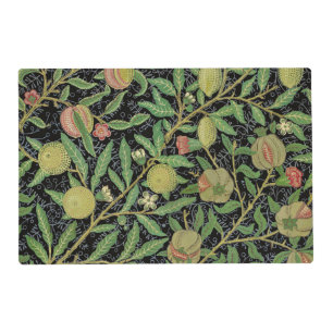 William Morris Dark Pomegranate Fruit Pattern Placemat
