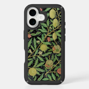 William Morris Dark Pomegranate Fruit Pattern iPhone 16 Case