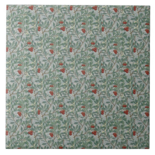 William Morris Decorative Art Arbutus Pattern Ceramic Tile