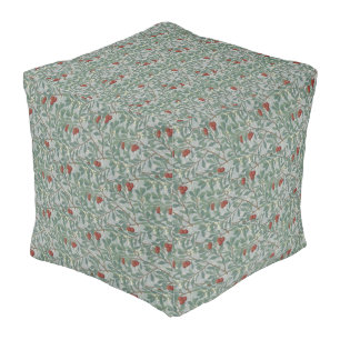 William Morris Decorative Art Arbutus Pattern Pouf