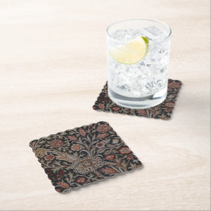 William Morris Decorative Art Floral Pattern Paper Coaster