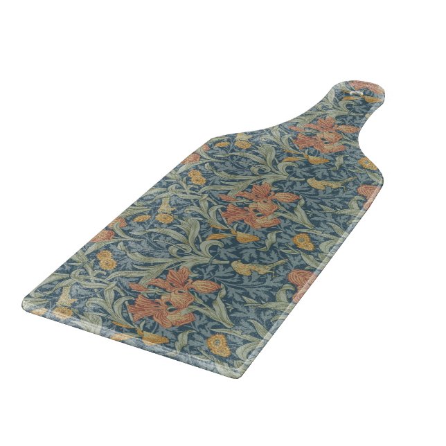 William Morris Decorative Art Iris Pattern Cutting Board (Corner)