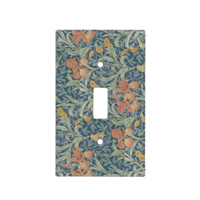 William Morris Decorative Art Iris Pattern Light Switch Cover (Front)