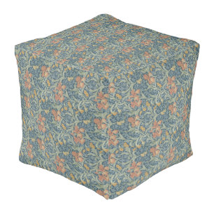 William Morris Decorative Art Iris Pattern Pouf