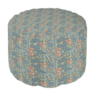William Morris Decorative Art Iris Pattern Pouf