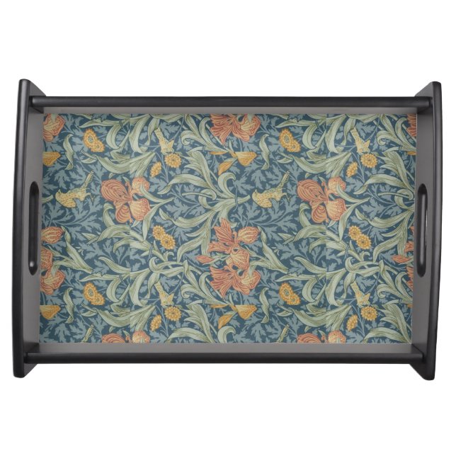 William Morris Decorative Art Iris Pattern Serving Tray (Front)