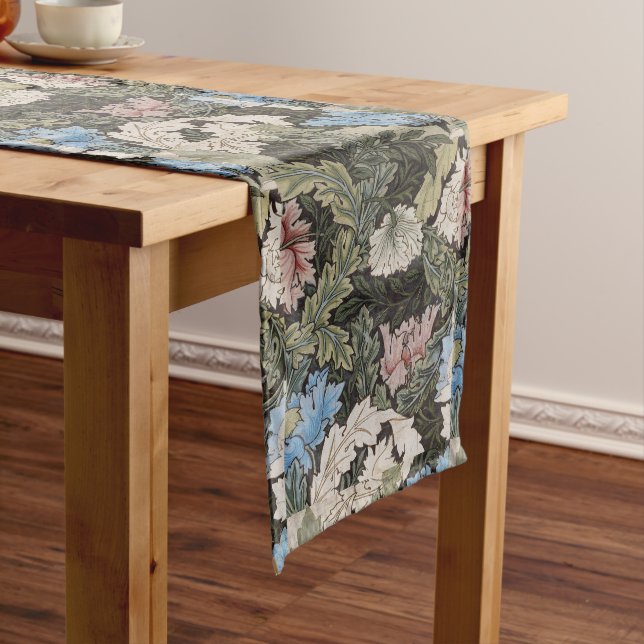 William Morris Decorative Art Wreath Pattern Long Table Runner (In Situ)