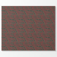 Pimpernel William Morris -Dark Brown Wrapping Paper, Zazzle